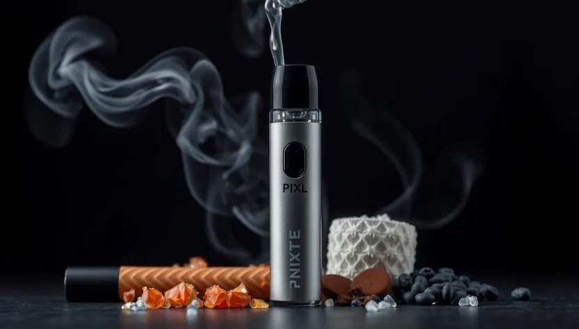 Image showcasing a range of nic salts e-liquids and disposable vapes, highlighting their smoothness and flavor variety in the vaping market.